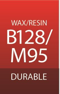b128 ribbon o cinta de transferencia termica cera/resina durable b128 ribbon itw o cinta de transferencia termica cera/resina durable