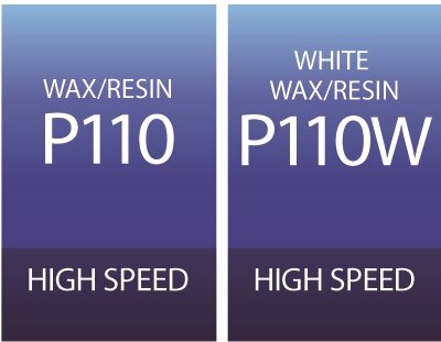 P110 y P110w ribbon o cinta de transferencia termica cera/resina in line P110 y P110w ribbon o cinta de transferencia termica cera/resina in line alta velocidad